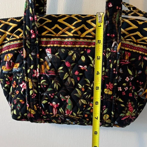 Vera Bradley Floral Ming Oriental Black Tote Bag- Medium - Picture 5 of 10